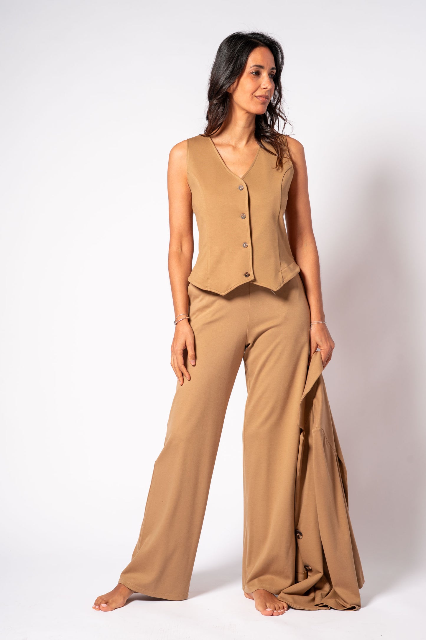 Chaleco Liso Camel