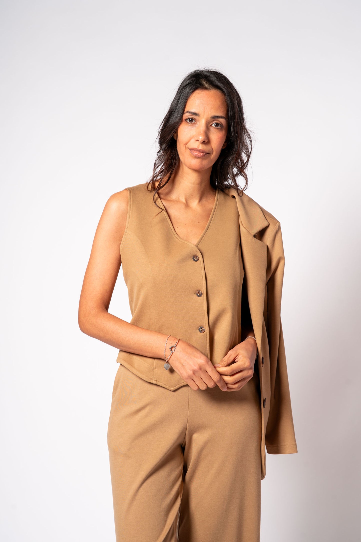Chaleco Liso Camel