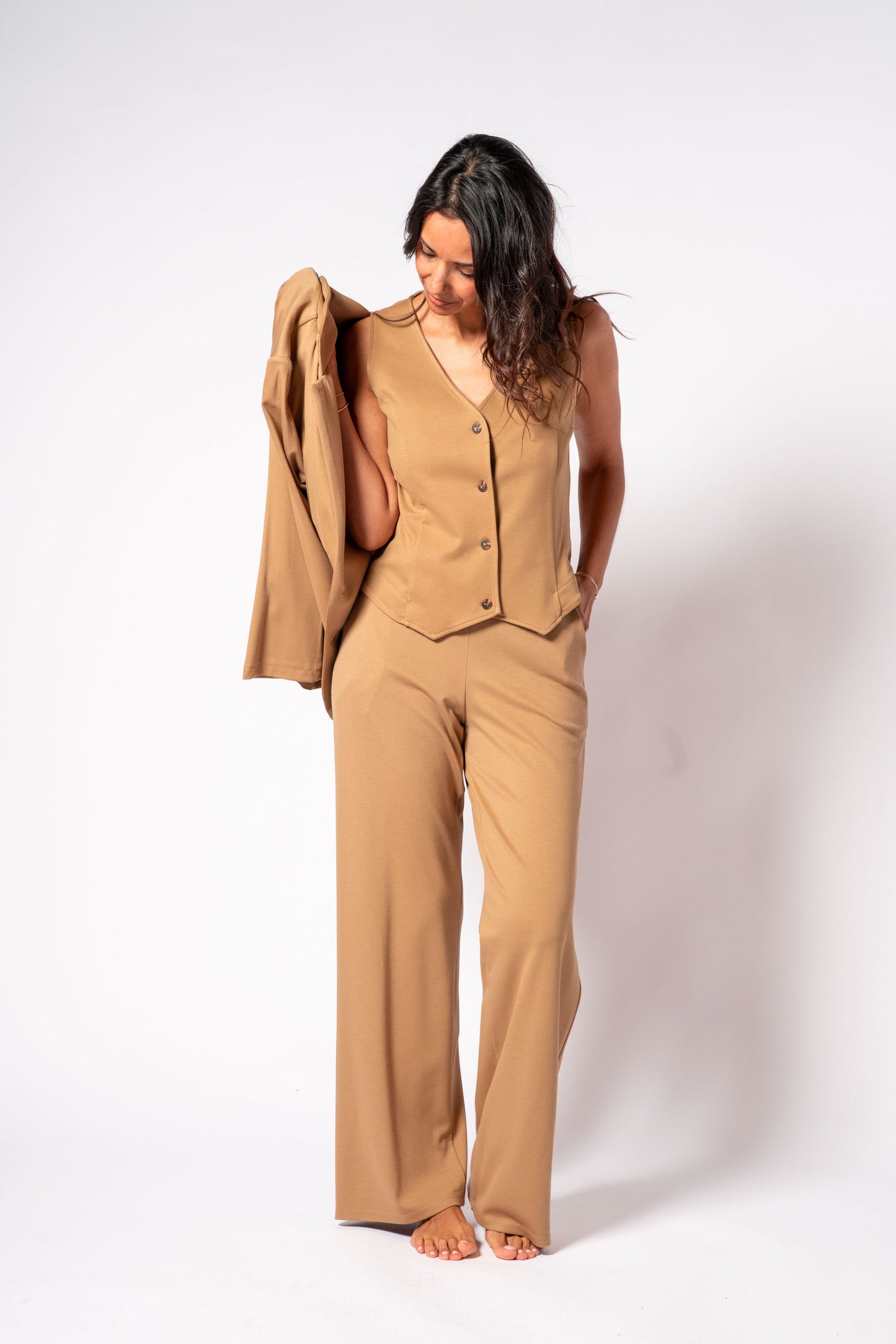Chaleco Liso Camel