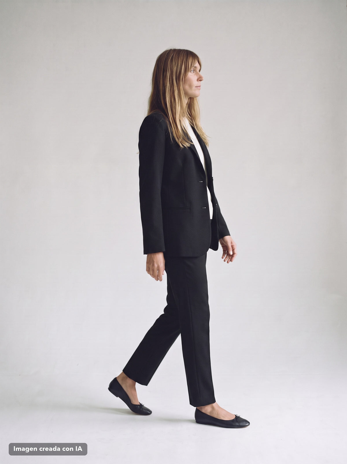 Pantalón pitillo liso negro para mujer - G-Barcelona