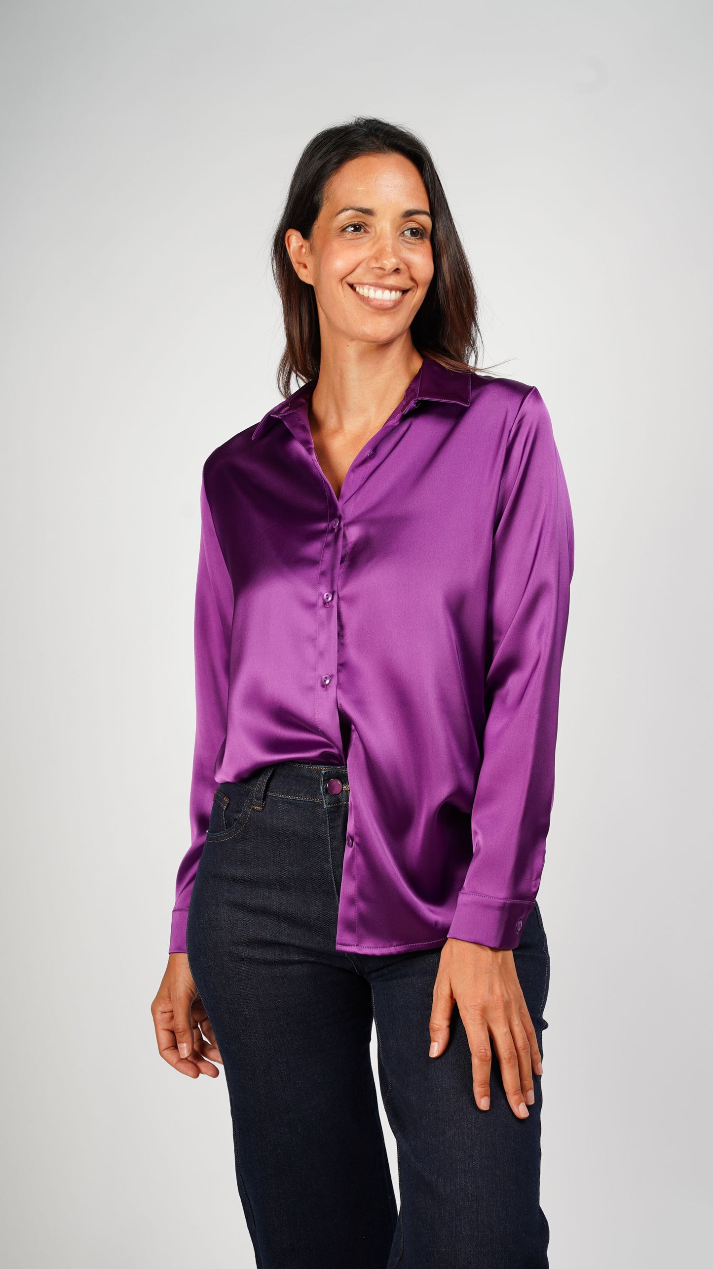 Purple Satin Shirt