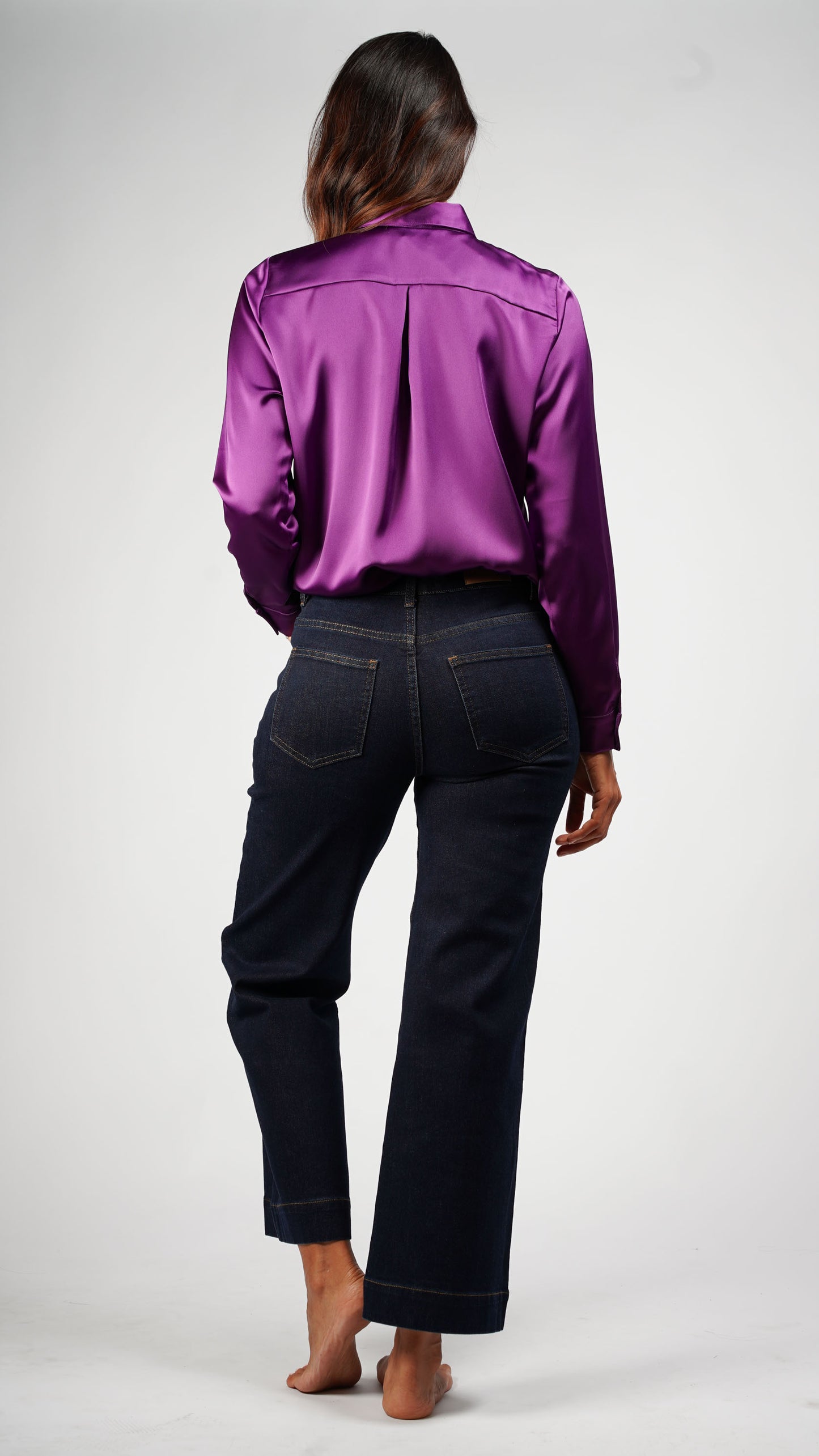 Purple Satin Shirt