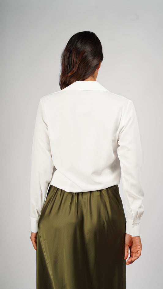 White Crepe Shirt