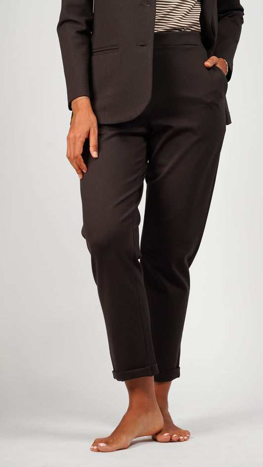 Brown Plain Skinny Pants