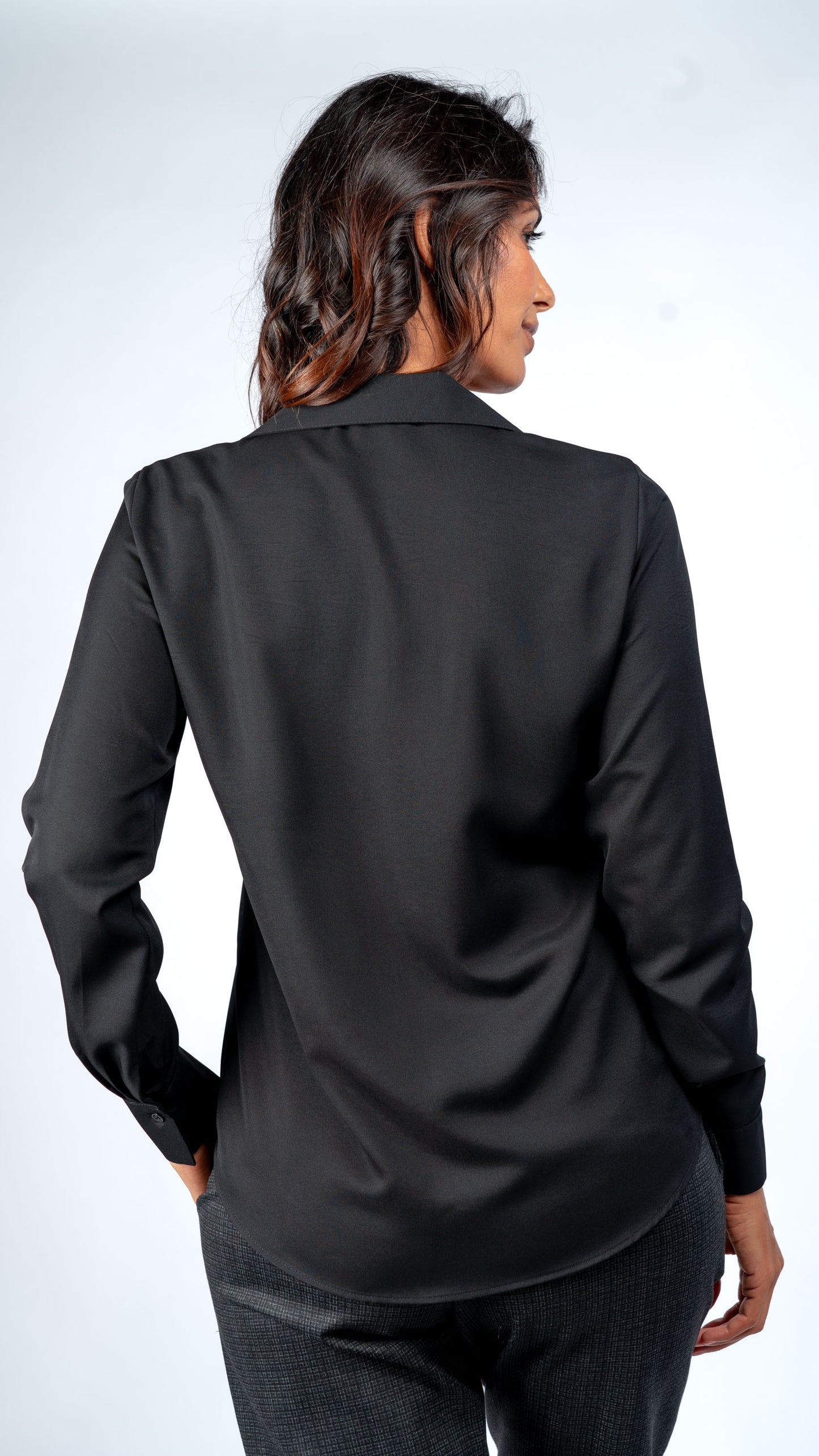 Black Crepe Shirt