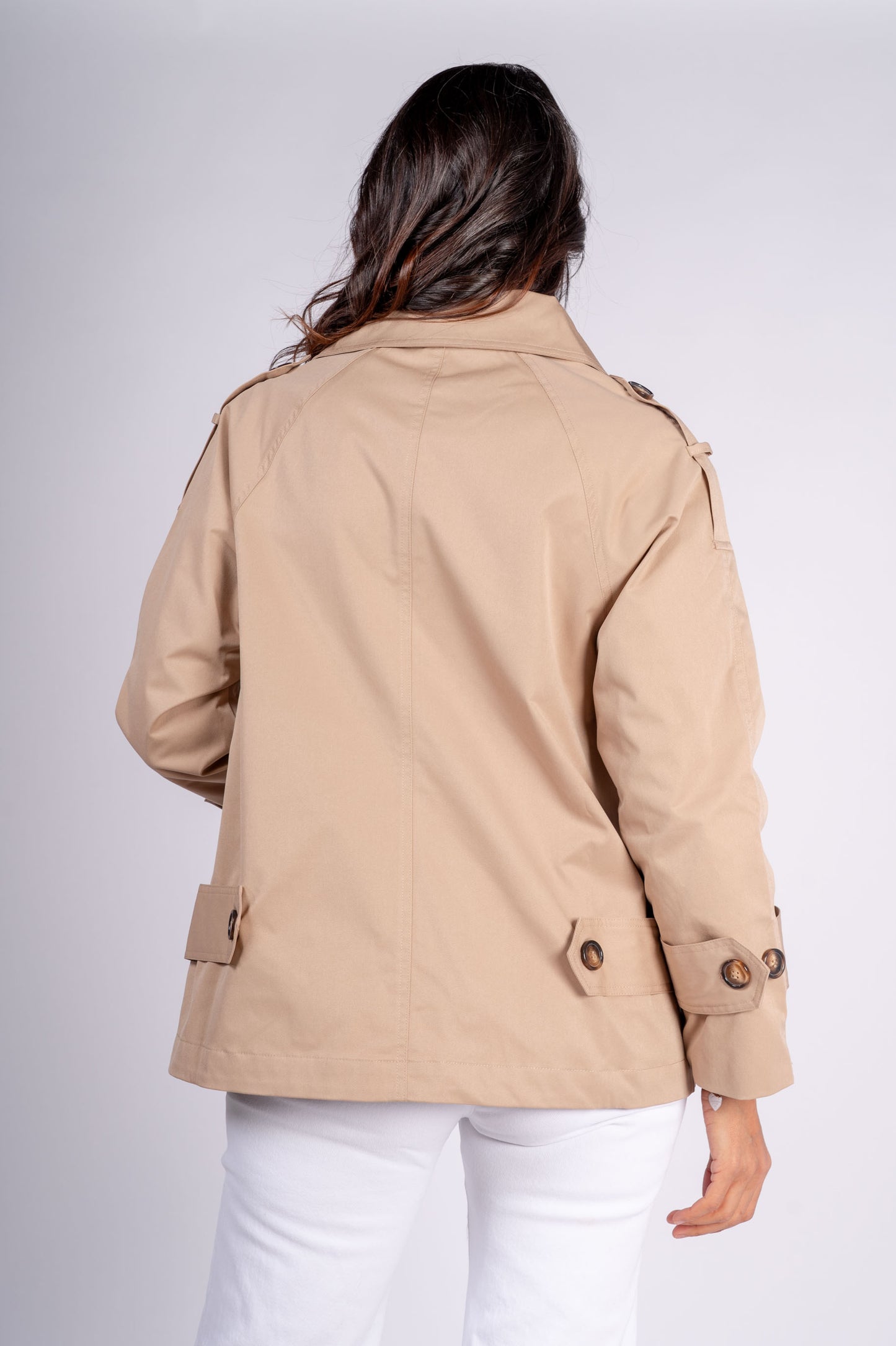 Gabardina Corta Camel