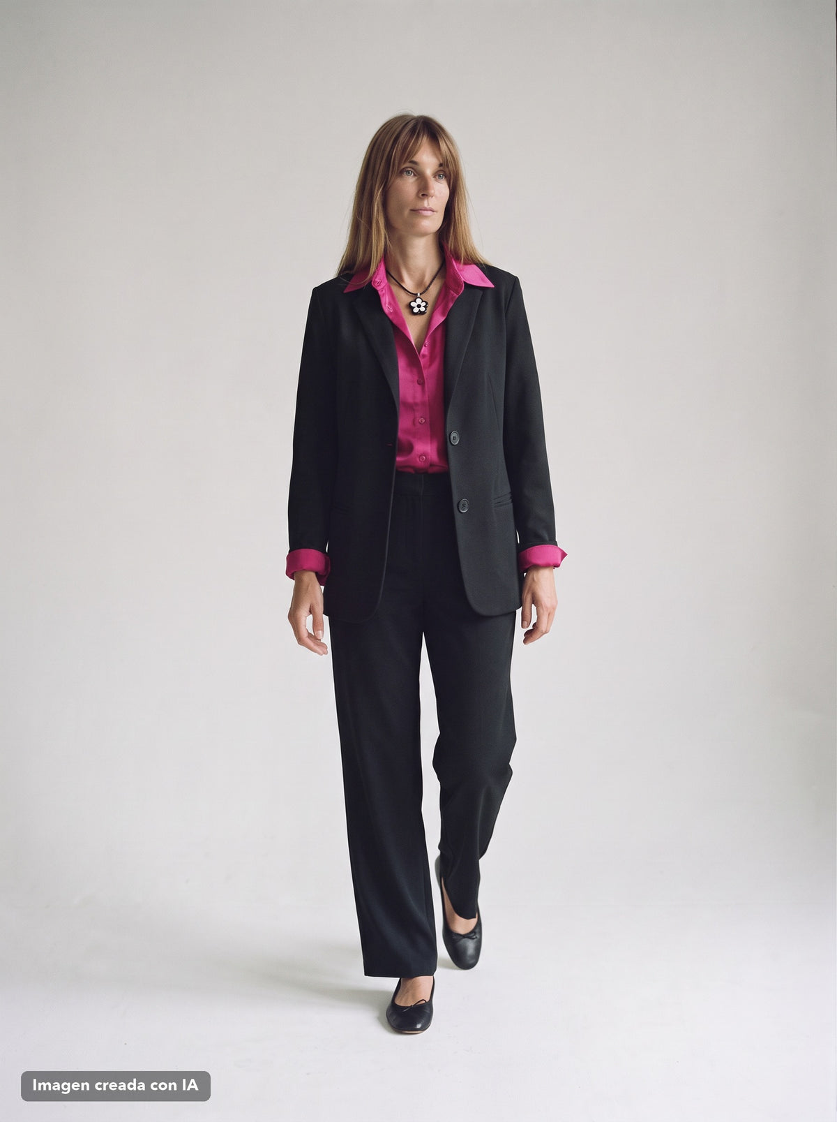 Americana lisa negra para mujer - G-Barcelona