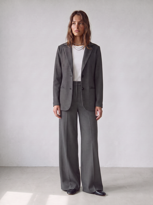Pantalón palazzo de pata de gallo para mujer - G-Barcelona
