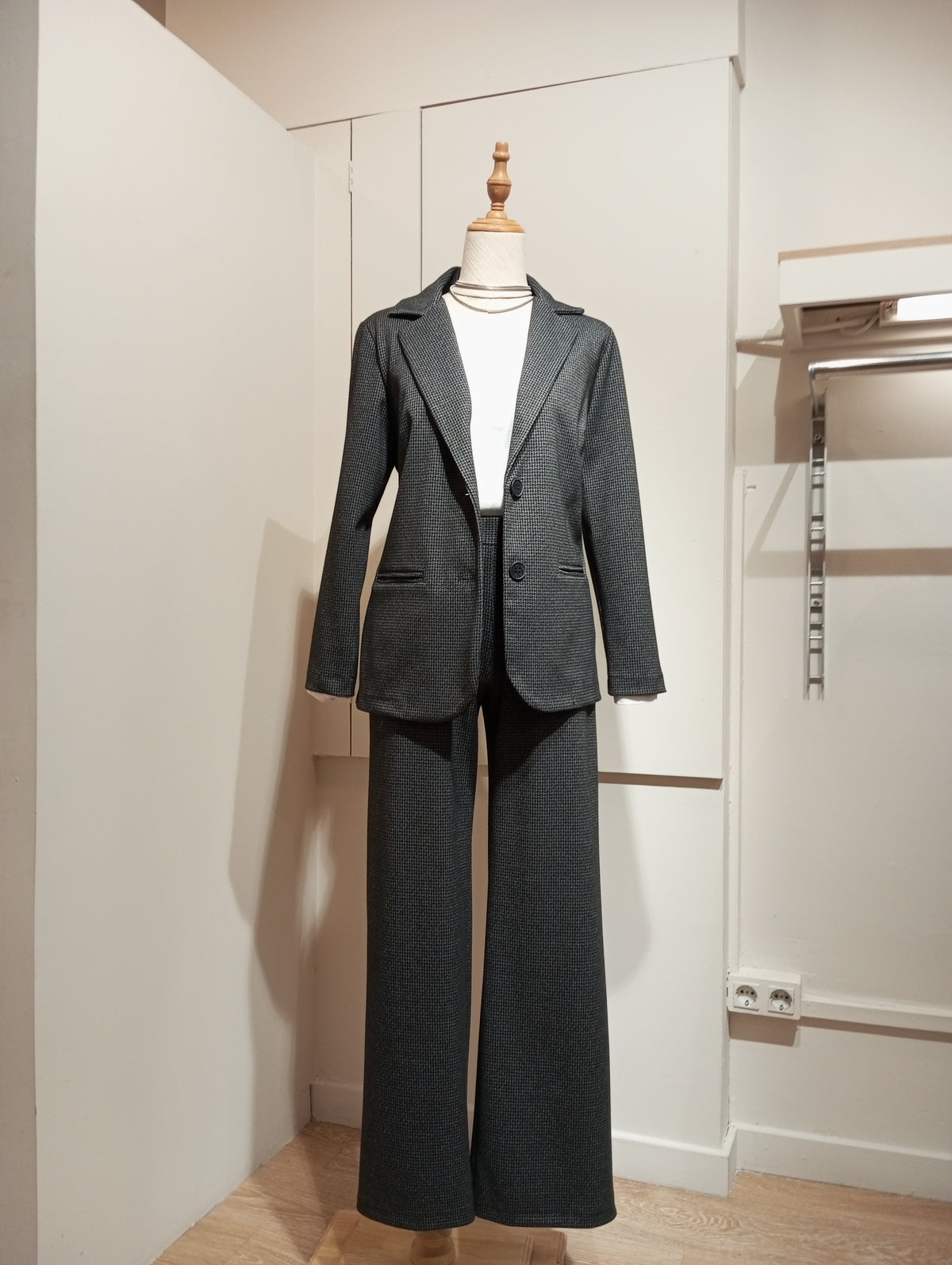 Pantalón palazzo de pata de gallo para mujer - G-Barcelona