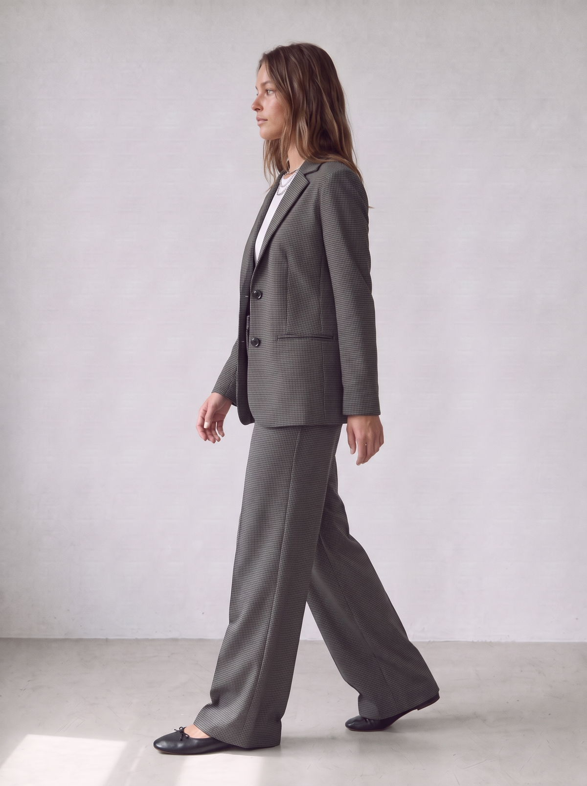 Pantalón palazzo de pata de gallo para mujer - G-Barcelona