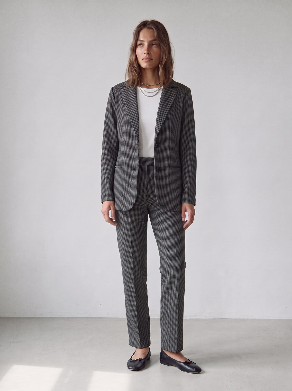 Pantalón pitillo de pata de gallo para mujer - G-Barcelona